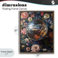 thumbnail image 4 of Stupell Industries Floral Disco Ball Reflection Brown Framed Floater Canvas Wall Art, design by LSR Design Studio, 4 of 10