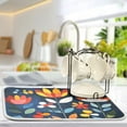 thumbnail image 2 of Yayeee Dish Drying Mat for Kitchen Counter Ultra Absorbent Easy Clean Pad 18x16", Art Flowers, 2 of 7