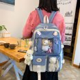 thumbnail image 1 of Bolsa Moda mujer Hit Color mochila cordón bolsillo lona 5 uds compuestas JShteea Para Estrenar, 1 of 8