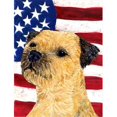 thumbnail image 1 of Carolines Treasures SS4247CHF 28 x 40 In. Usa American Flag With Border Terrier Flag Canvas- House Size, 1 of 4