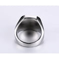 thumbnail image 5 of Vnox Signet Rings for Men, Silver Stainless Steel Rings with Square Acrylic, Thumb Ring Band for Dad and Father, Male Jewelry, 5 of 7