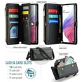 thumbnail image 2 of New Crossbody Zipper Leather Card Wallet Bag Case for Sasmung Galaxy A53 A72 A52 A32 A12 A52S A22S A33 A23 A13 A 52 53 5G Flip Cover, 2 of 2