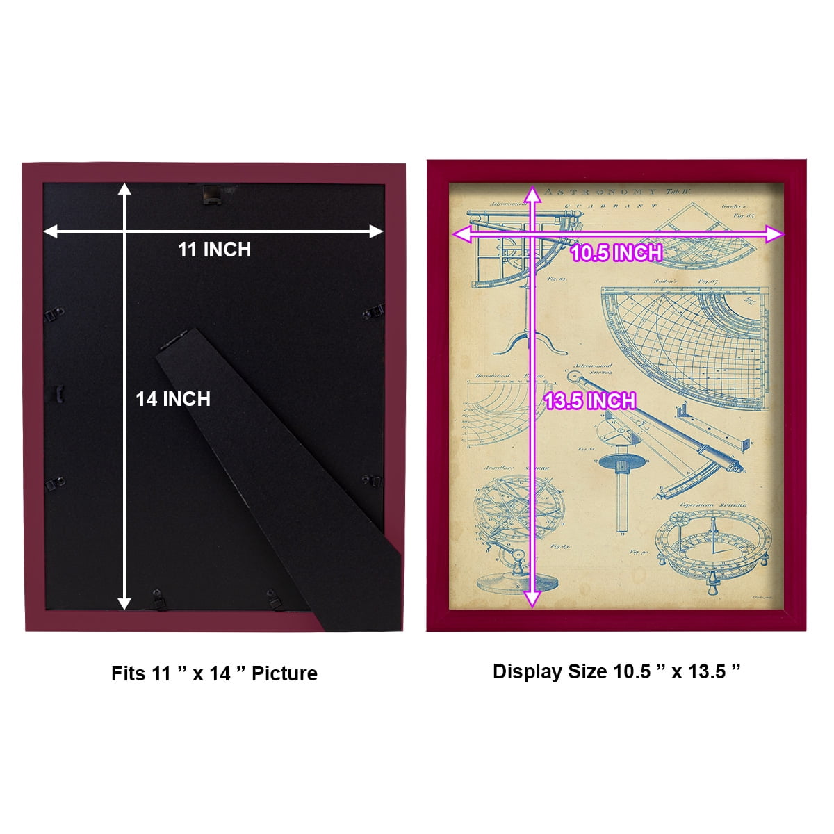 Vintage Astronomy I -Framed Print w/glass-Cherry Red
