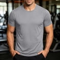 thumbnail image 4 of Plus Size 5Xl Men's Athletic Shirt Quick Dry T Shirts Gym Workout Short Sleeve Lightweight Breathable Tees Performance Running Shirts, 4 of 8