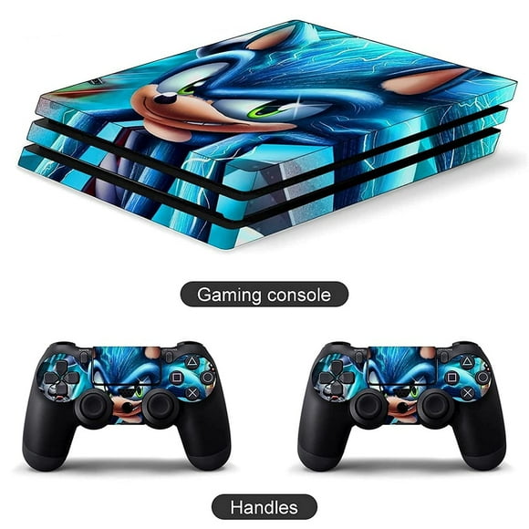 Sonic The Hedgehog PS4 controller and console skin sticker protective cover wireless/wired FYBTO controller Full body skin Body Vinyl Sticker Decal Cover Skin