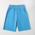 thumbnail image 5 of Yindaity Cotton Shorts Boys Toddler Boys Summer Shorts with Drawstring - Cotton Baby Casual Shorts Active Sports Shorts(Sky Blue,10-11 Years), 5 of 5