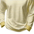 thumbnail image 6 of Long Sleeve Shirts for Men, Striped T Shirts for Men Casual Color Block Shirt Long Sleeve Trendy Summer Tops Mens Plus Size Classic Crew Neck Tee, 6 of 6