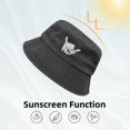 thumbnail image 5 of Shaka Aloha Hawaii Washed Denim Sun Hats for Men Women Bucket Hat Wide Brim UV Protection Fishing Hiking Safari Outdoor Hats for All Seasons Black, 5 of 5