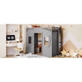 thumbnail image 3 of Twin Size House Loft Bed With Ladder-Gray Twin Size House Loft Bed With Ladder-Gray, 3 of 13