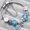 #Blue, variant on QQTDFG Fashion Flower European 925 Silver Bracelet Murano Glass Beads Women DIY Jewelry-#Pink-21cm