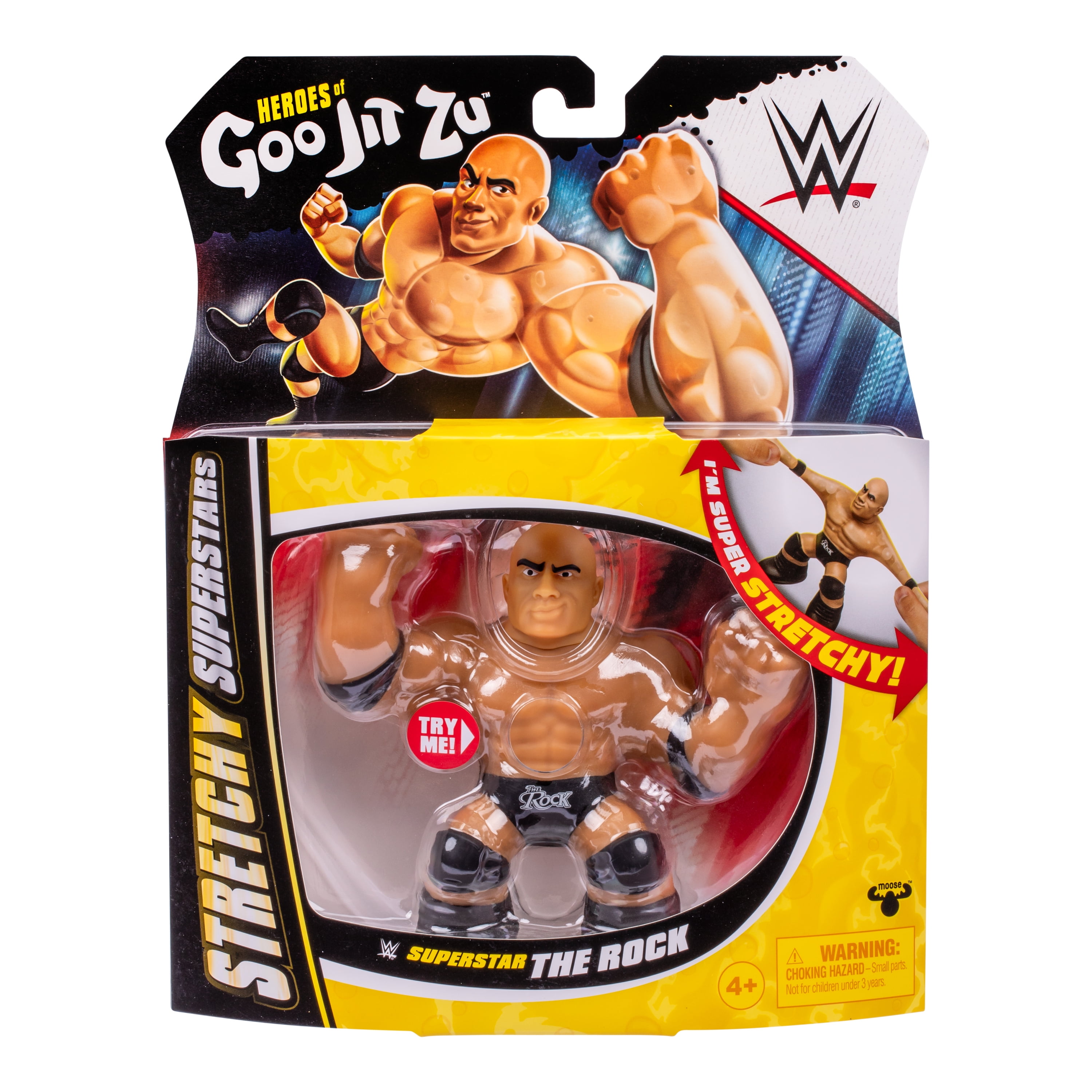 Heroes of Goo Jit Zu WWE Stretchy Superstars The Rock, Stretchy Action Figure, Ages 4+