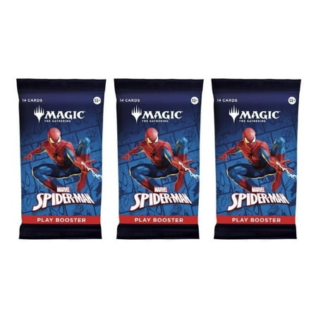 3 Packs Magic the Gathering Play Booster Pack Lot MTG Marvel's Spider-Man
