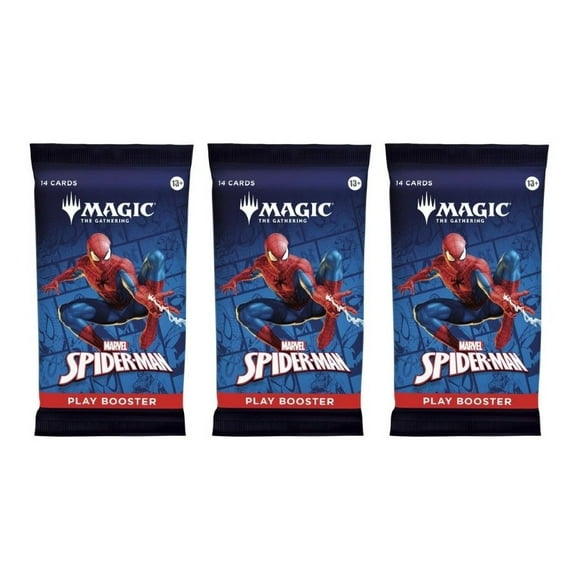 3 Packs Magic the Gathering Play Booster Pack Lot MTG Marvel's Spider-Man