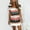 Army Green, Peach, variant on Women's Fashion Casual V-Neck Short Sleeve Strap Open Back Sexy Print Dress