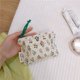 thumbnail image 1 of Bolsa de cosméticos Floral fresca verde con cremallera para mujer, servilletas sanitarias pequeñas lindas, bolsas de lápiz labial de maquillaje, monedero de algodón, bolsillo de lápiz labial Fivean unisex, 1 of 2