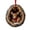 Fawn with Lights, variant on Vintage Snowy Tree Stump Animal Ornament with a Cat in a Pet House, Hand Painted Resin Hanging Pendant with Red Ribbon for Holiday Tree and Mantel Decor