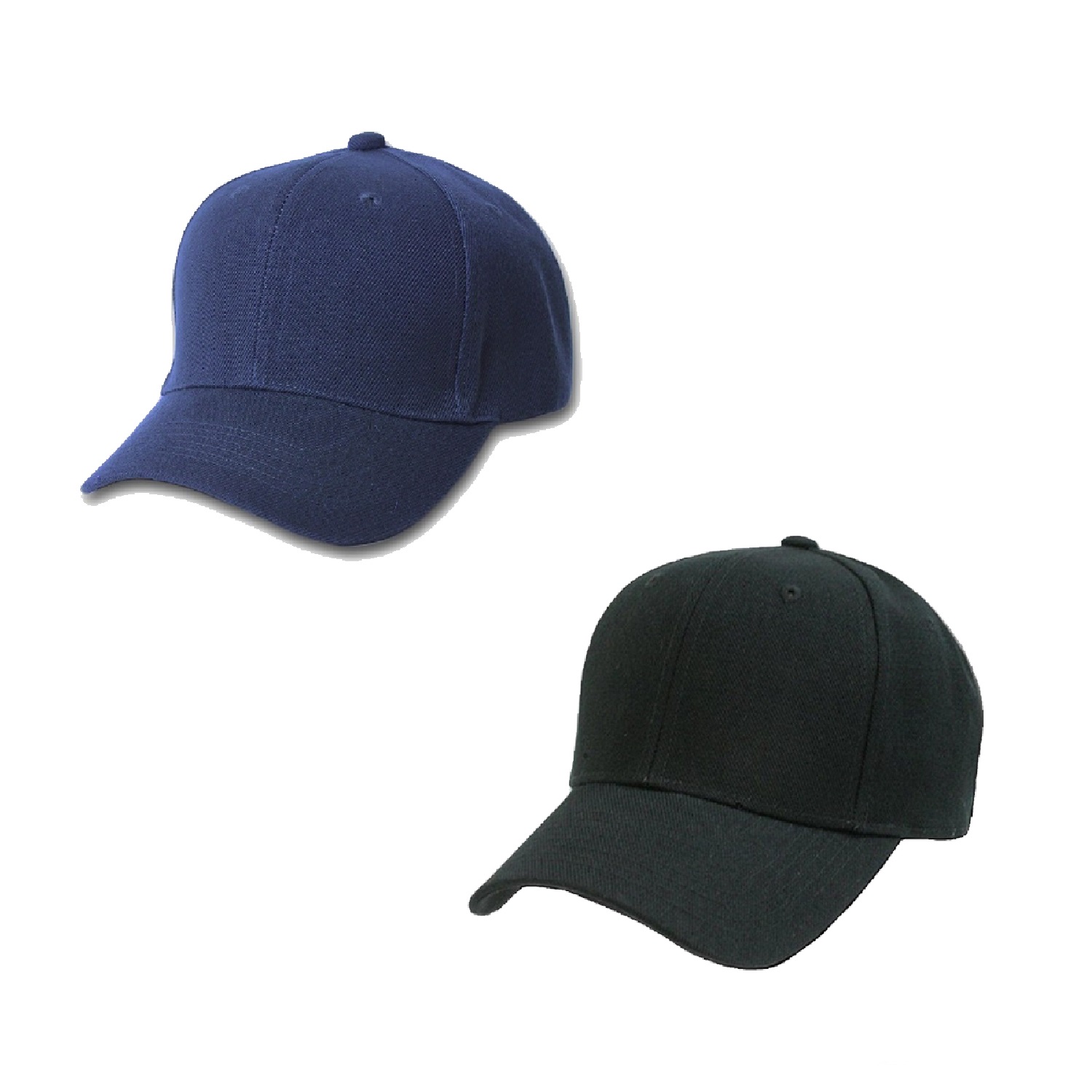Set of 3 Plain Unisex Baseball Cap Blank Hat with Solid Color for Men & Women Adjustable