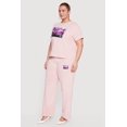 thumbnail image 3 of Women's Plus Size Acid Wash Los Angeles Graphic Crew Neck T-Shirt, 3 of 4