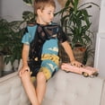 thumbnail image 4 of Balery Whimsical Cartoon Cow Conjunto de Pijama Infantil de Manga Corta con Estampado – Ropa de Dormir de Algodón Suave-Large, 4 of 6