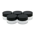 thumbnail image 3 of Creative Mark Sample Containers - .24 oz Size, 60-Pack Clear Plastic Sample Jars, Cosmetic Containers with Lids, Wide-Mouth Opening, Easy to Label, Black Lid - Prevent Waste, 3 of 7