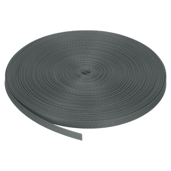 Uxcell Nylon Webbing Strap Flat 3/8" 50 Yards Dust Grey for DIY Backpack Luggage-rack