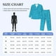 thumbnail image 4 of Balery Blue Glitter Pijama para Hombre de Dos Piezas con Manga Larga, Conjunto de Dormir y Descanso Suave con Bolsillos-Large, 4 of 7