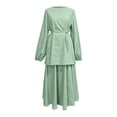 thumbnail image 6 of Elegant Women'S Two Piece Outfit Long Sleeve Tunic And Midi Skirt Set For Daily Wear, 6 of 6