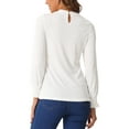 thumbnail image 3 of TOP DE MANGA LARGA CON CUELLO ALTO Y PUÑO RIZADO DE MUJERES INSPIRE CHIC, 3 of 6