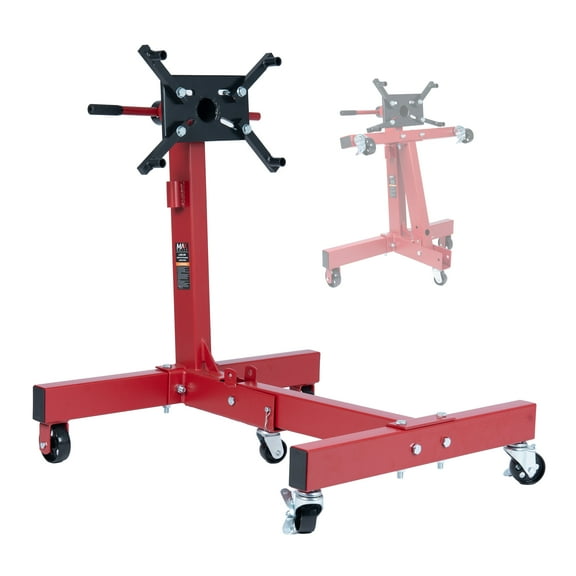 1500 lbs Cast Iron Heavy-Duty Foldable Engine Motor Stand for Vehicle Maintenance and Auto Repair