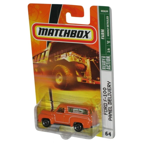 Matchbox Farm 1/6 (2007) Orange Ford F-100 Panel Delivery Toy Truck #64