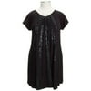 Women's Plus Sequin Jersey A-Line Tunic Dress