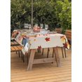 thumbnail image 2 of Outdoor Tablecloth with Umbrella Hole and Zipper, Thanksgiving Rectangle Table Cloth 60x84 Inch Waterproof Tablecloth, Maple Leaf Pumpkin Truck Happy Fall Picnic Table Cover for Patio Camping, 2 of 7
