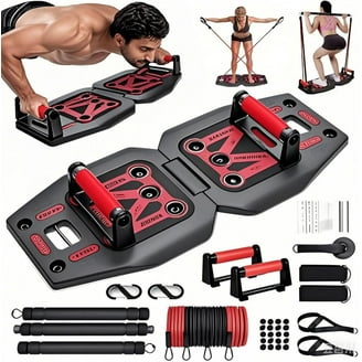 Squatz Portable Push Up Board Includes 5pcs. Resistance & Elastic