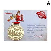 Christmas Eva medal with greeting cards UK G0B8