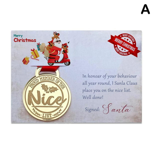 Médaille Eva de Noël avec Cartes de Vœux UK B0X8
