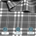 thumbnail image 5 of Bare Home Flannel Duvet Cover Set - 100% Flannel Cotton - Double Brushed - Twin/Twin XL, Stirling Plaid - Gray/White, 5 of 9