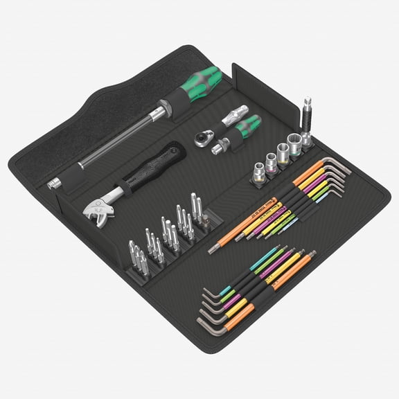 Wera 134013 Kraftform Kompakt F 1 Tool Set for Window Installation, 35 Pieces
