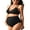 Black, variant on V Neck Two Piece Swimwear for Maternity High Waisted Pregnancy Bikini Set Pregnancy Swimsuit
