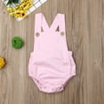 thumbnail image 2 of One opening Newborn Infant Toddler Baby Girls Summer Strap Romper Jumpsuit Backless Bodysuit One Piece Outfit (Dark Red,0-3 Months), 2 of 5