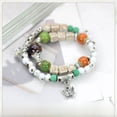 thumbnail image 4 of Accesorios envueltos doble estilo étnico pulsera de cerámica pulsera de cuentas mujer alto sentido, 4 of 6