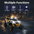 thumbnail image 3 of Xuanlur 12V 2 Seater Ride on Toy for Kids, Electric Off-Road UTV Truck w/Remote Control, Battery Powered 4 Wheels Vehicle to Drive with Flashlights, Music, Ride on Car for Kids Ages 3-6, White, 3 of 8