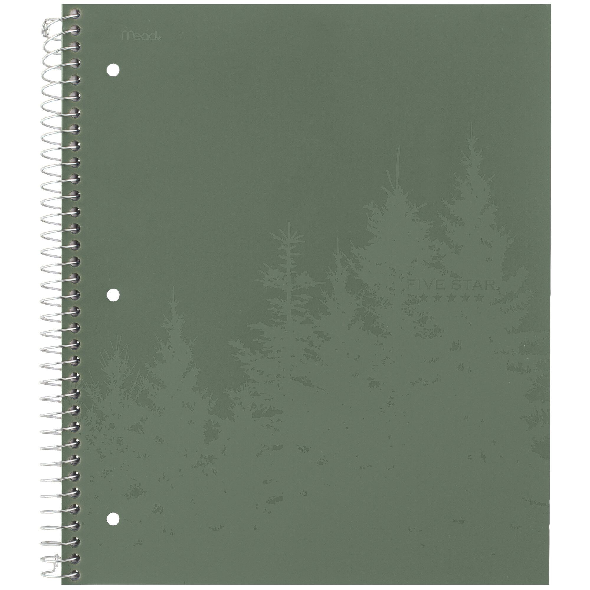 Five Star Recycled Spiral Notebook + Study App, 1 Subject, College Ruled, 8.5" x 11", 4 Pack