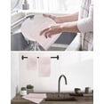 thumbnail image 5 of Farmhouse Pink White Striped Kitchen Dish Towels for Drying Dishes Set of 2, Modern Stripes Waffle Weave Microfiber Hand Tea Bathroom Towels Quick Dry & Absorbent Towel 12x12, 5 of 7