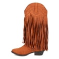 thumbnail image 4 of Qupid FB01 Women Faux Suede Knee High Pointy Toe Fringe Cowboy Boot, 4 of 5