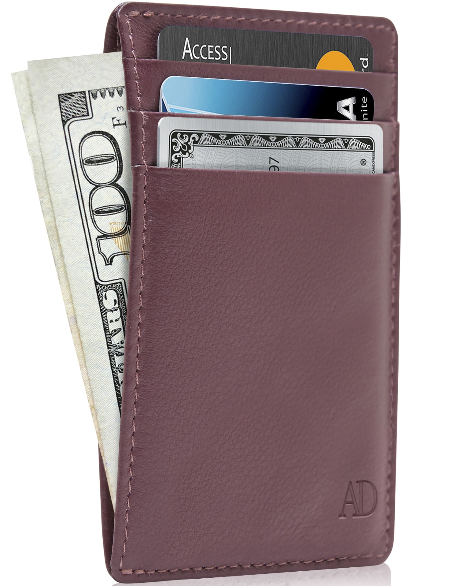 Slim Minimalist Wallets For Men & Women Genuine Leather Credit Card