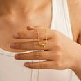 thumbnail image 5 of Turandoss Bow Necklace for Women Girls Dainty 14K-Gold-Plated Necklace Bead Bow Pendant Cute Bow Pendant Choker Necklaces Chain Necklaces Trendy Jewelry Gift for Women, 5 of 8
