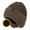 Dark Brown, variant on Winter Fleece Line Beanie Hats with Earflap for Men Women, Outdoor Warm Thermal Knitted Stocking Caps(Black)