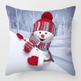 thumbnail image 2 of Linen Throw Pillow Covers Santa Claus Snowman Merry Christmas Decorative Pillow Cases Home Decor Square 18x18 inches Pillowcases, 2 of 4