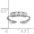 thumbnail image 4 of 10K White Gold Cz Toe Ring (Width 1) - Jbsp, 4 of 5