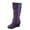 Purple, variant on Pure-65 Women's Fashion Round Toe Slouch Large Buckle Wedge Mid Calf Boot Shoes ( White, 8.5 )